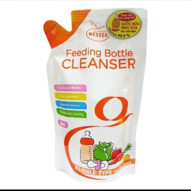 Nước rửa bình sữa Wesser 500ml cho bé