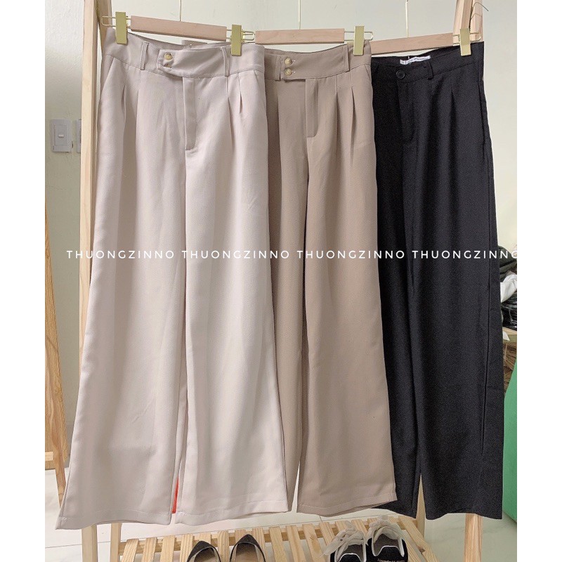 [Ảnh thật/Video] Quần ống rộng hack dáng vải lụa Hàn Phong cách Hàn quốc | BigBuy360 - bigbuy360.vn