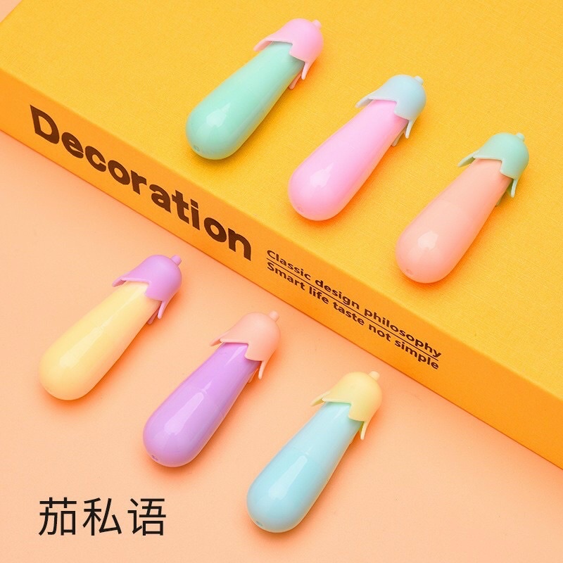 SET HỘP TÚI 6 BÚT DẠ QUANG HIGHLIGHT CUTE