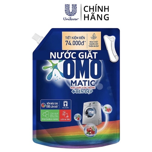 Nước giặt Omo cửa trước túi 3kg6