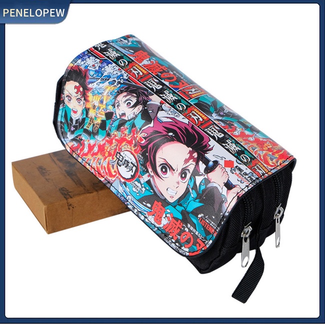 Bóp Viết Da PU Họa Tiết Demon Slayer: Kimetsu no Yaiba Cỡ Lớn