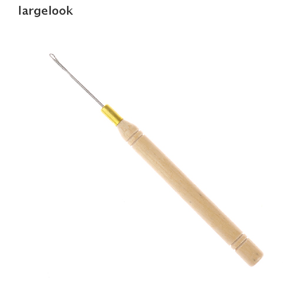 [largelook] 1Pcs Bamboo Crochet Handle Hook Needle Dread Tool Braiding Hair DIY Making Tool ♨HOT SELL