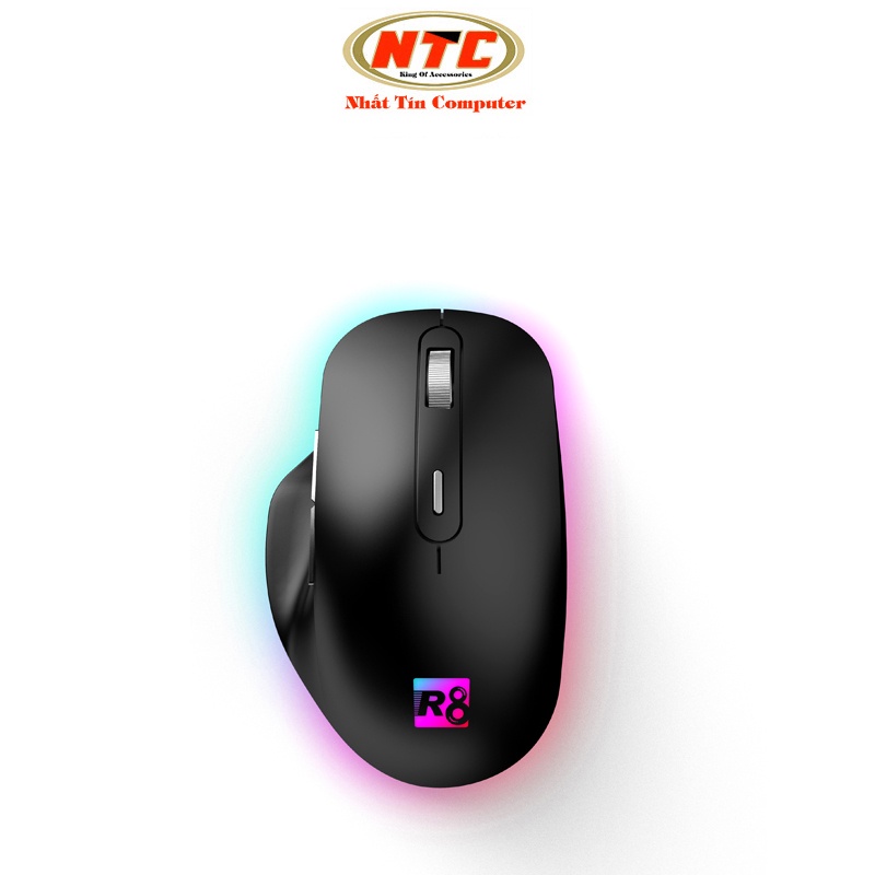 Chuột 6D gaming NTC R8 1620 led RGB dây bọc dù chống nhiễu - DPI lên đến 7200 (Đen) nhattin_flagship_store