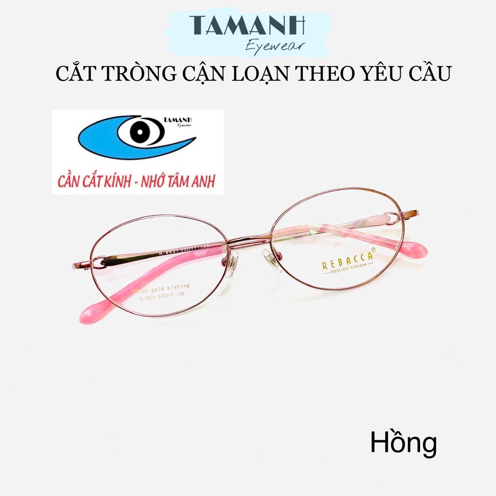Gọng kính kim loại nữ TAMANHEYEWEAR mắt tròn thời trang cao cấp lắp mắt cận viễn loạn theo yêu cầu
