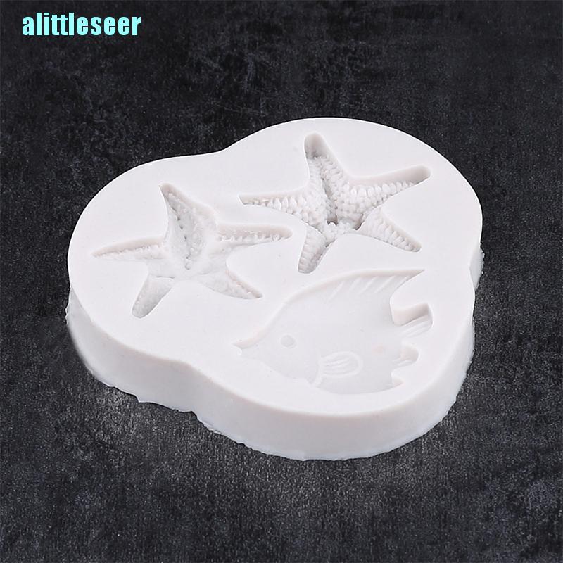 Khuôn Làm Bánh Chất Liệu Silicone Tự Làm Hình Vỏ Sò Và Sao Biển