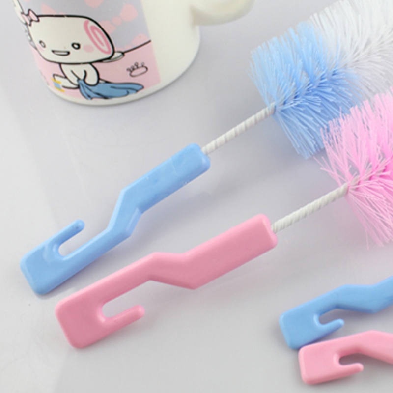 Set 2 cọ vệ sinh bình sữa xoay 360 độ đa năng tiện dụng