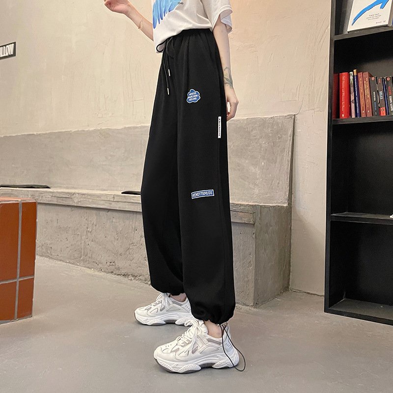 Quần jogger nỉ unisex trơn bó ống quần thun nỉ dáng rộng