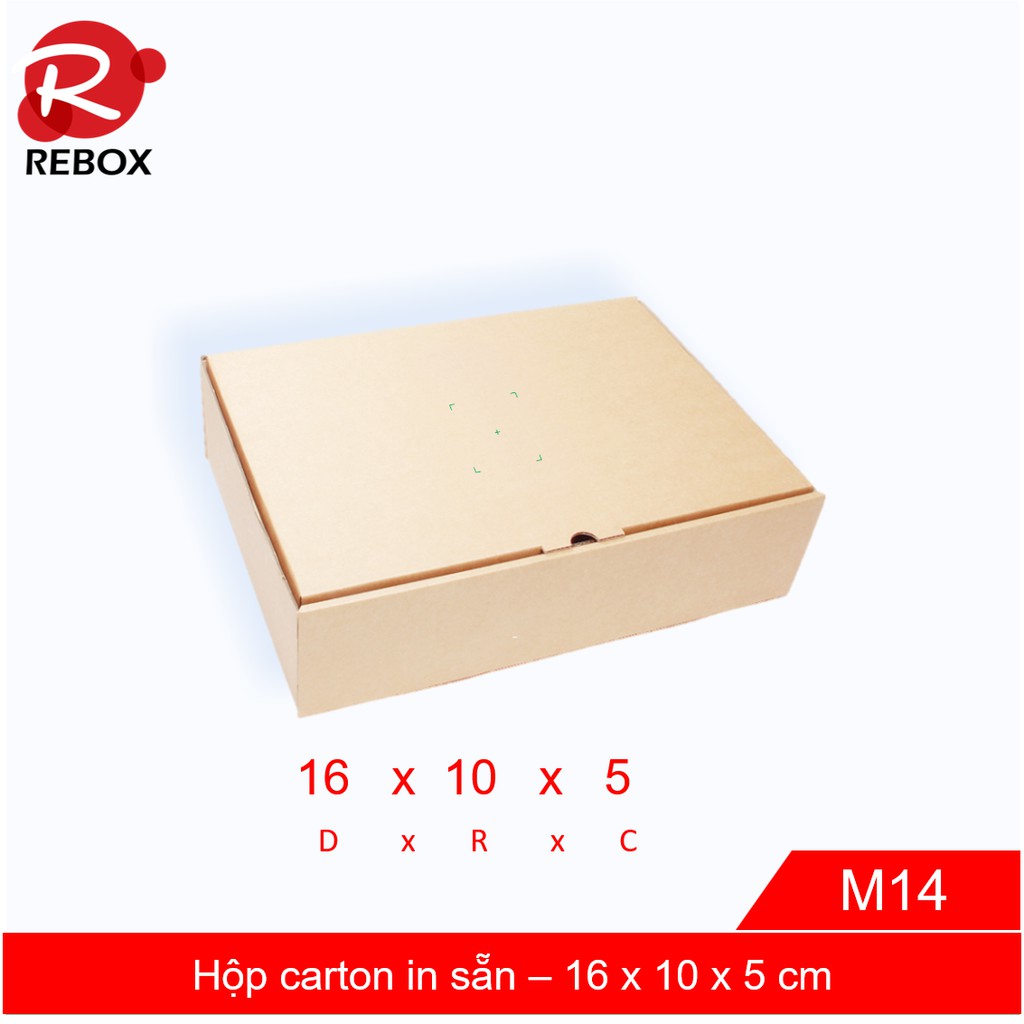 Hộp 16x10x5 cm - 25 hộp carton in sẵn cực ưu đãi