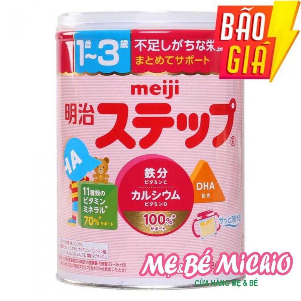 Sữa bột Meiji 1-3 mẫu mới 800g Nội Địa Nhật Bản
