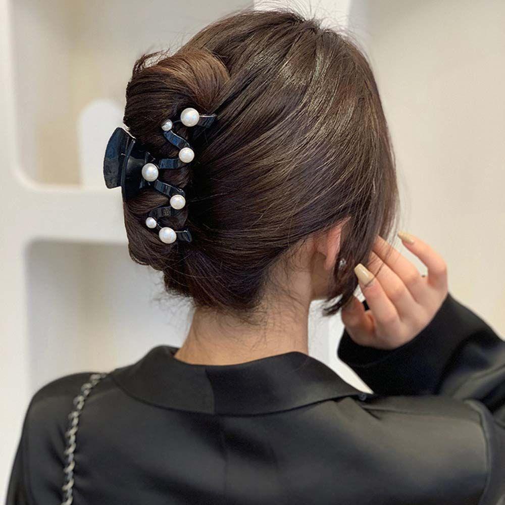 Kẹp Tóc Hình Cá Mập Bằng Acrylic Màu Sắc Đơn Giản Phong Cách Vintage