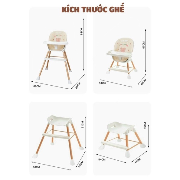 Ghế ăn dặm Barot phong cách Hàn Quốc cho bé