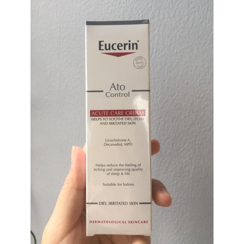 Kem Dưỡng Ẩm, Giảm Kích Ứng, Ngứa Eucerin Atocontrol Acute Care Cream (40ml). date 6/2021