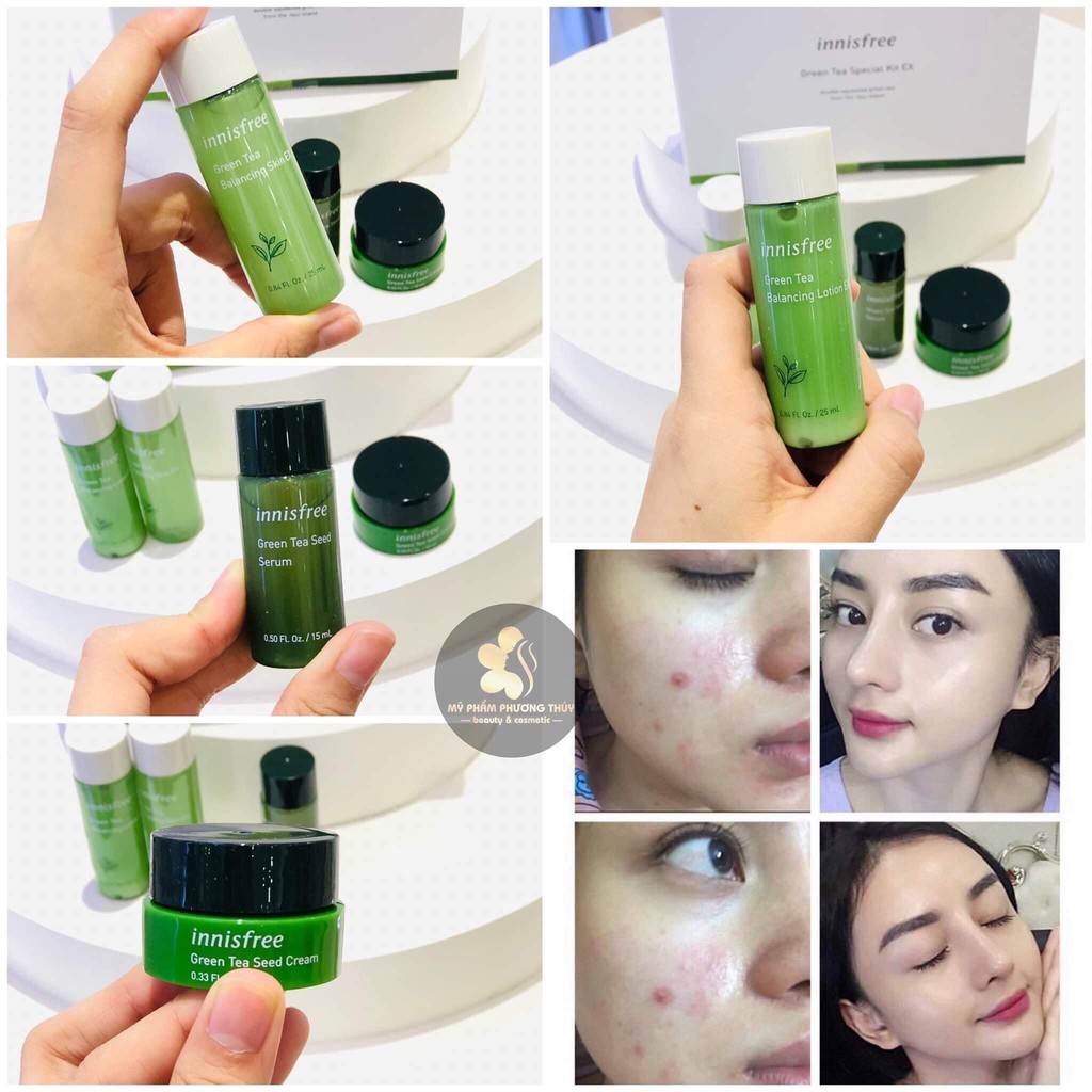 Set dưỡng innisfree trà xanh mini 4 món