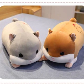 Thú Nhồi Bông Hình Chú Chuột Hamster Màu Xám Siêu Mịn 2 Size