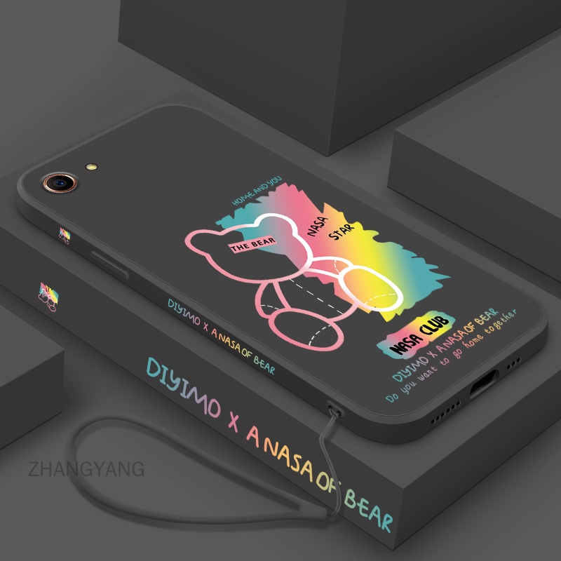 Ốp Điện Thoại silicone TPU Thẳng Có Dây Đeo Cho oppo a83 f1s a71