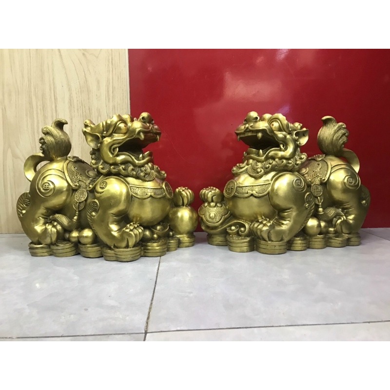 Cặp tỳ hưu như ý chiêu tài vật phẩm phong thủy tài lộc bằng đồng