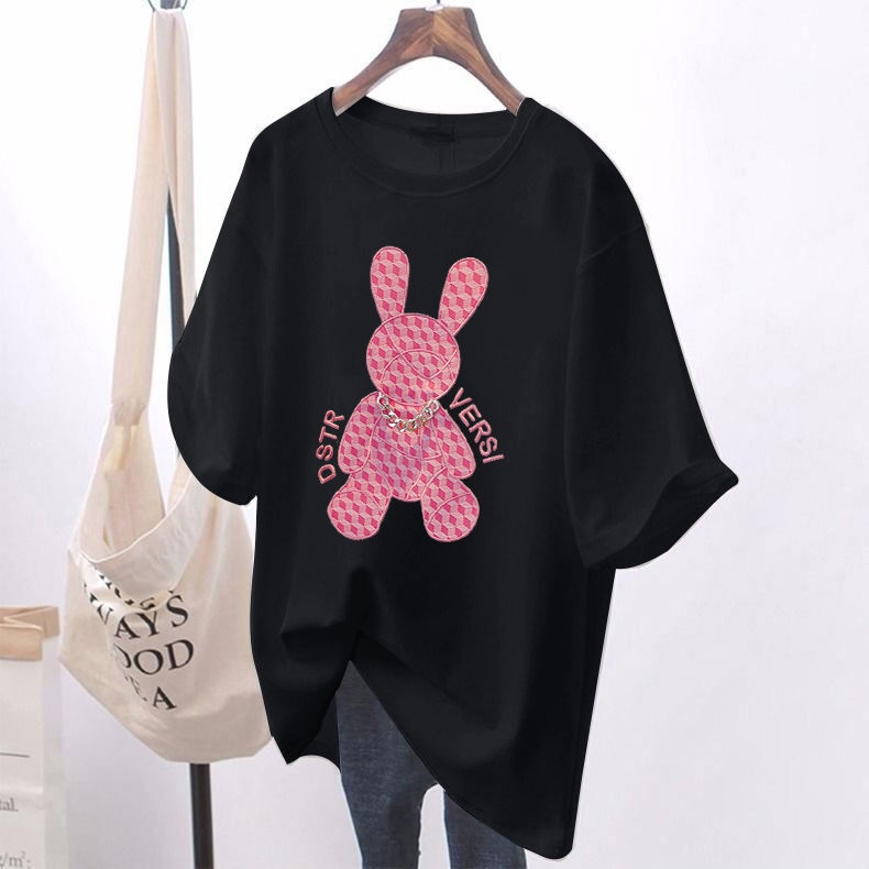 Áo Thun Nữ Tay Ngắn Dáng Rộng In Hình Thời Trang