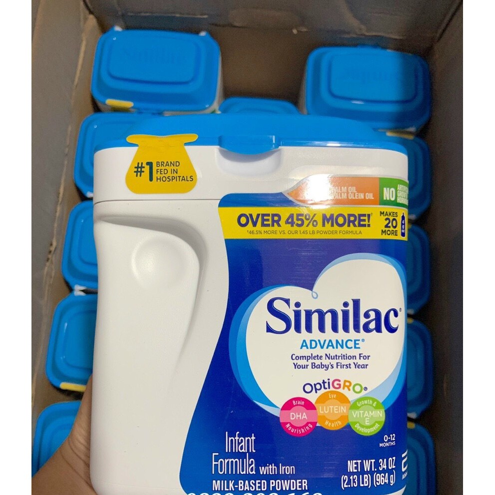 Sữa bột Similac Advance 658g, 873g và 1.13kg của Mỹ