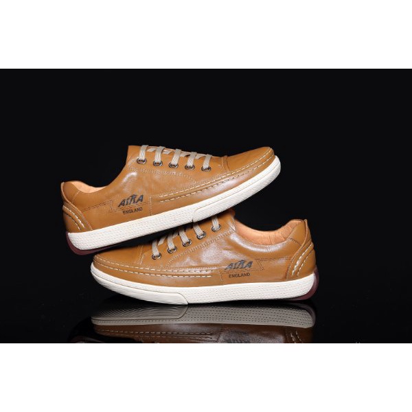 Giầy Nam asisa da bò nappa nhập khẩu mã MV-181 màu vàng bò,giầy thể thao