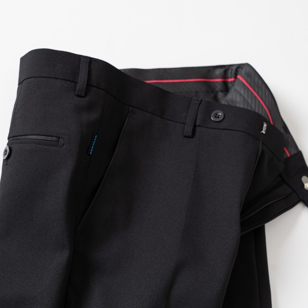 Quần tây nam Kenta Đen slimfit viền túi QTA0033