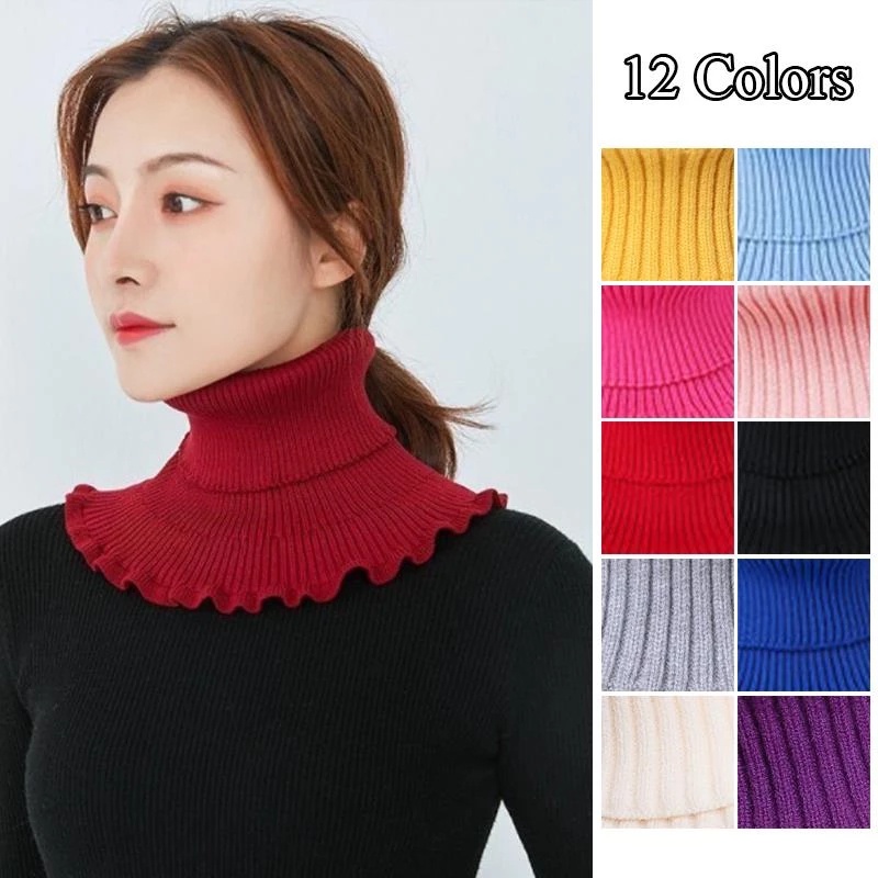 Cổ áo giả lông cừu thời trang giữ ấm cho nữ