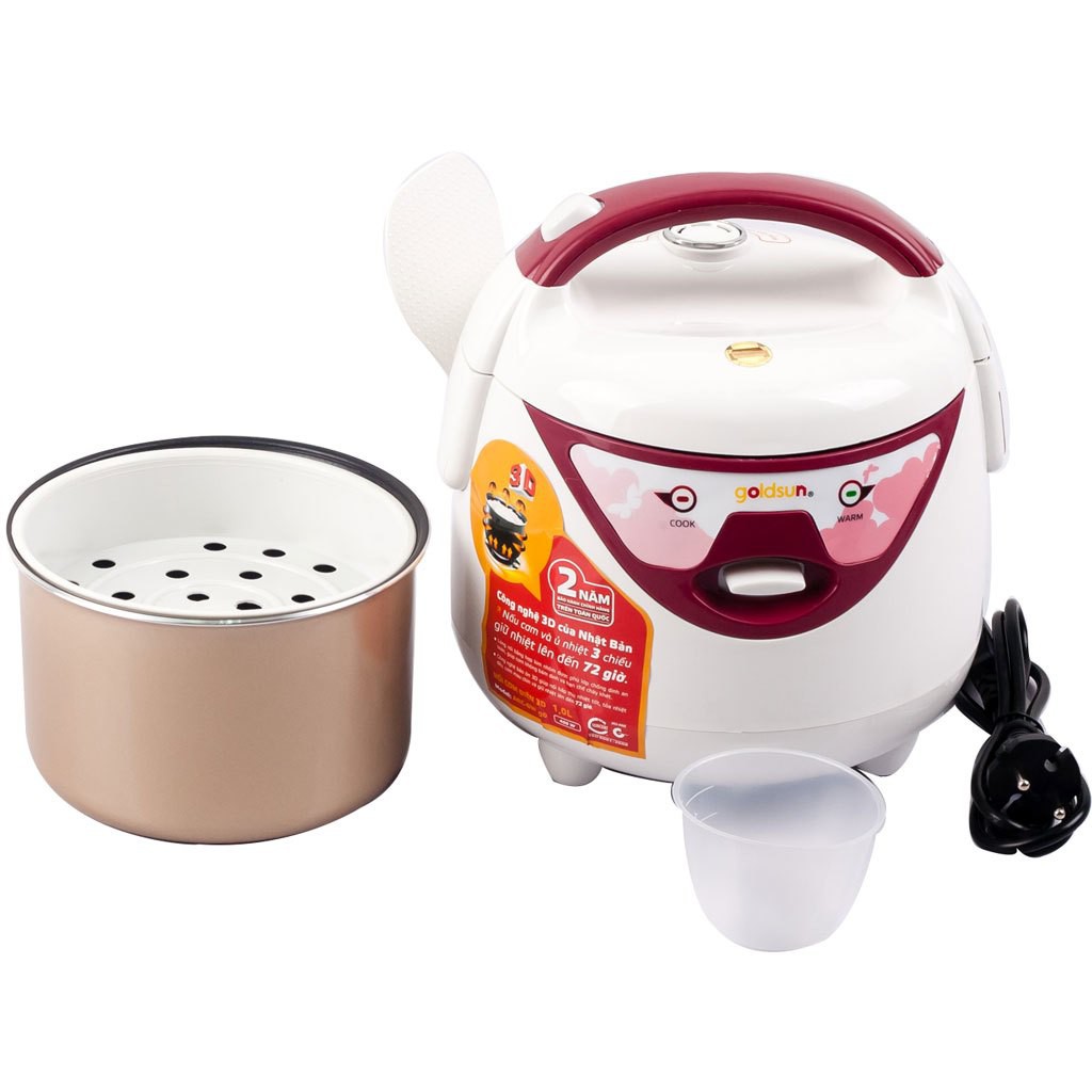 Nồi Cơm Điện Nắp Gài 3D Goldsun 1,0L ARC-GW100 | BigBuy360 - bigbuy360.vn