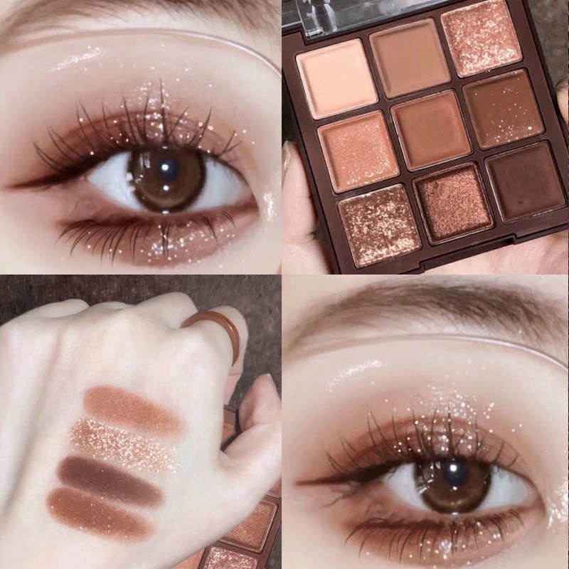 COLOURPOP Bảng Phấn Mắt 9 Màu Sắc Tông Lì/Hiệu Ứng Ngọc Trai Chống Thấm Nước Và Mồ Hôi