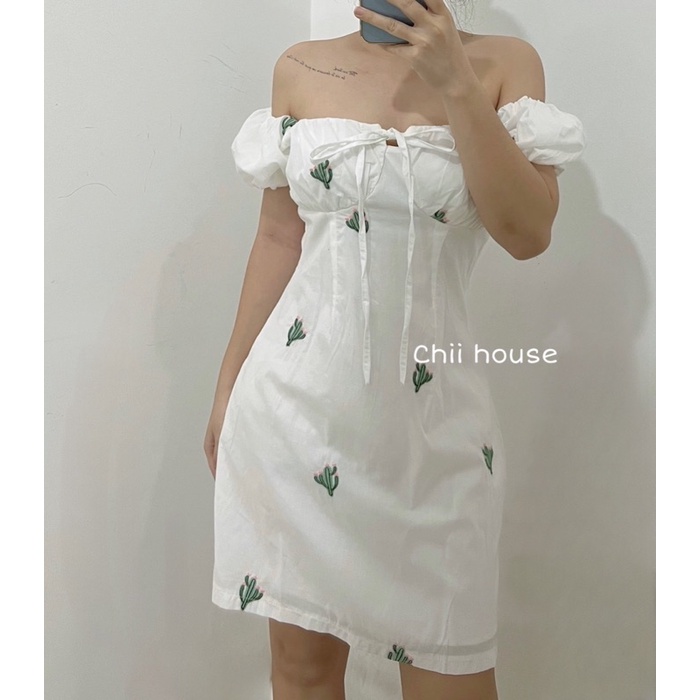 ĐẦM XƯƠNG RỒNG THẮT NƠ NGỰC TAY BỒNG