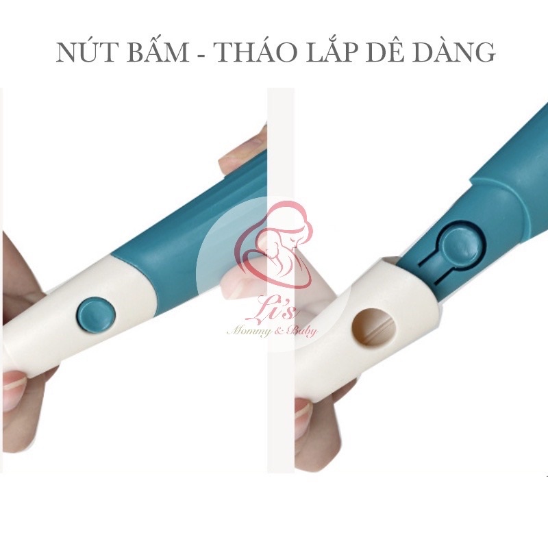 Cọ rửa bình sữa silicone cao cấp, Bộ 4 chi tiết rửa bình sữa,ống hút cao cấp moonship