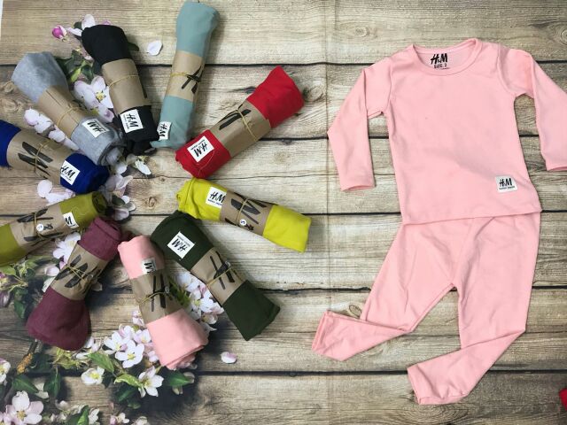 Combo 4 Bộ Hm trơn, cotton len. [Chọn màu bé trai bé gái theo combo  bộ]