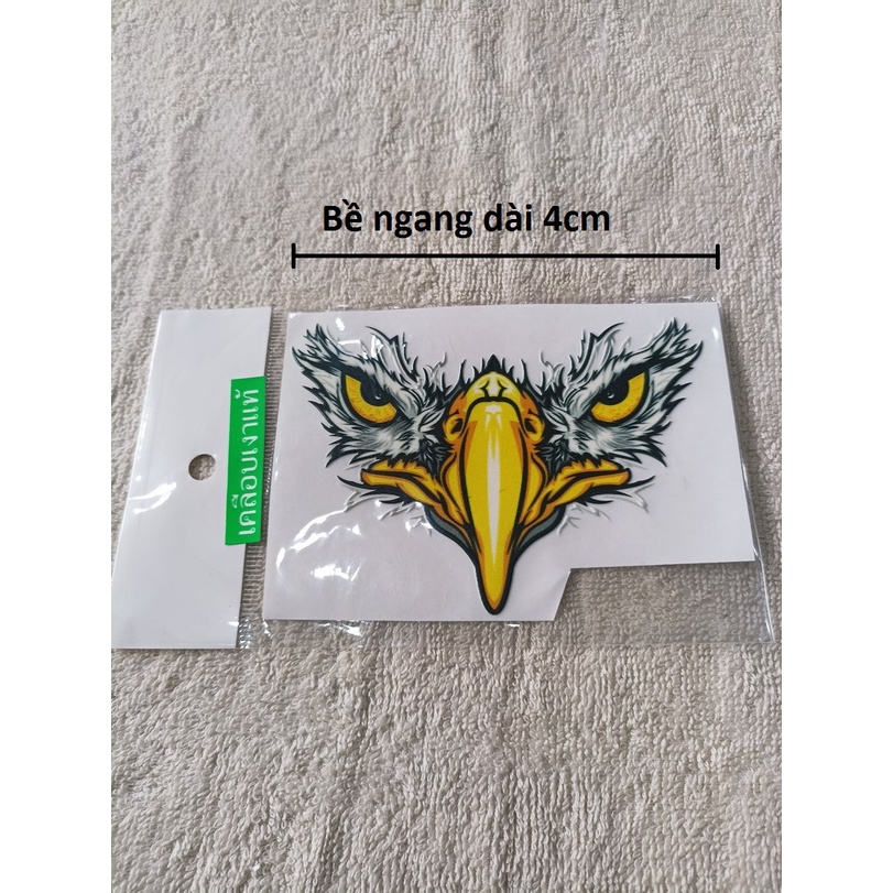 Tem logo nổi nhẹ hình đại bàng siêu ngầu hàng zin nhập của Thái có sẵn keo dán xe máy hoặc vật dụng