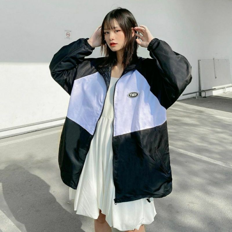 Áo Khoác Dù TMS LOGO MIDSIDE Nam Nữ Ulzzang Unisex Form Rộng Bomber 7zia Jacket - Sayhey Clothing