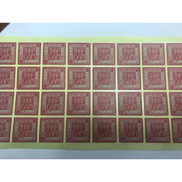 Tem nhân bánh trung thu - tem vuông - 40 tem