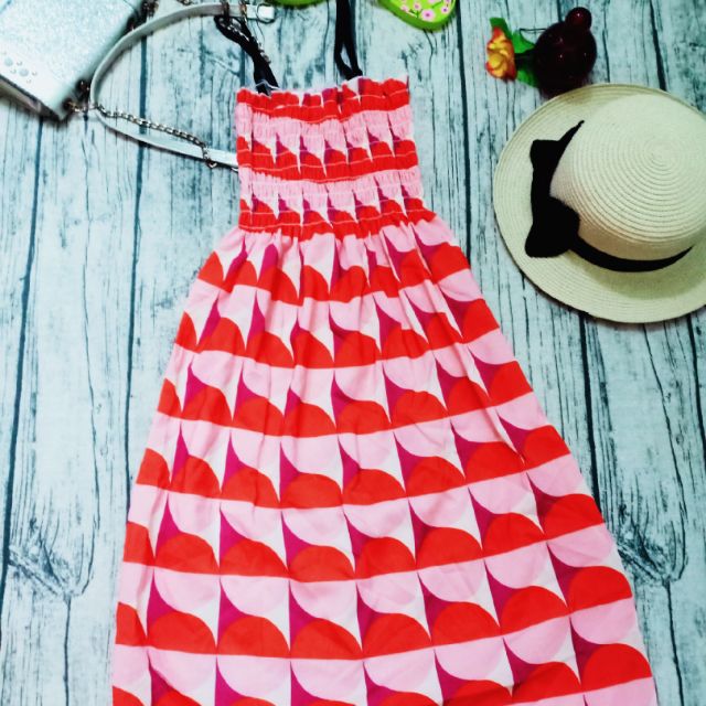 Đầm maxi voan nhúng 2 dây hoạ tiết siêu yêu 😍😍😍