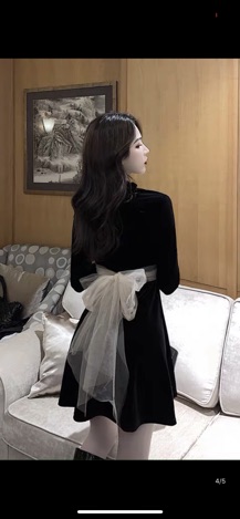 Đầm dự tiệc thắt eo (order taobao)