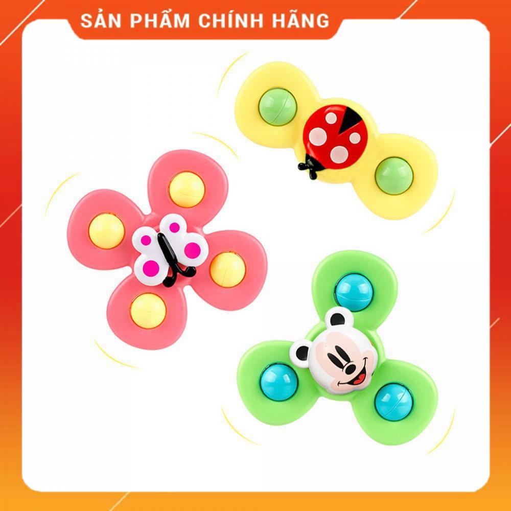 Set 3 đồ chơi con quay spinner hình côn trùng vui nhộn cho bé, bộ 3 chong chóng dính tường cho bé. MSP25669