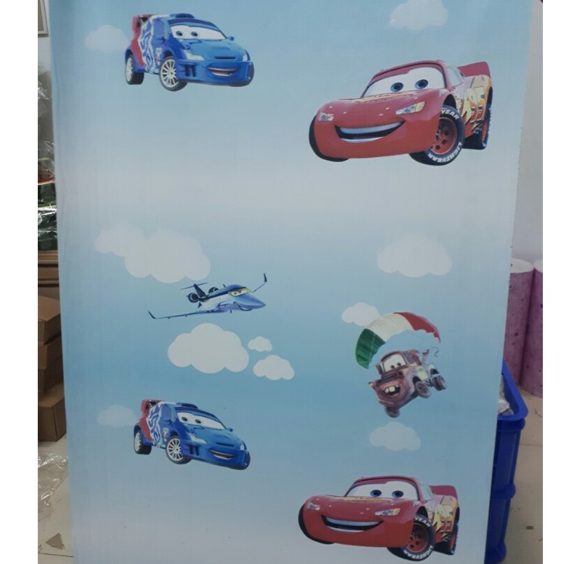 Decal giấy dán tường xe hơi cho bé (khổ rộng 45cm)