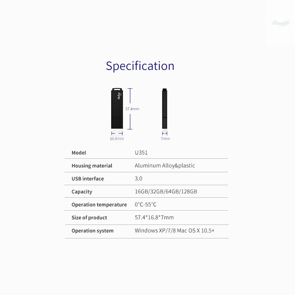 Usb 3.0 Netc U351 32gb Tốc Độ Cao | BigBuy360 - bigbuy360.vn