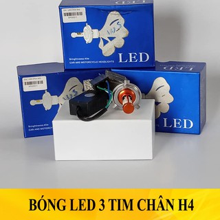 ĐÈN PHA LED XE MÁY 3 TIM CHÂN H4