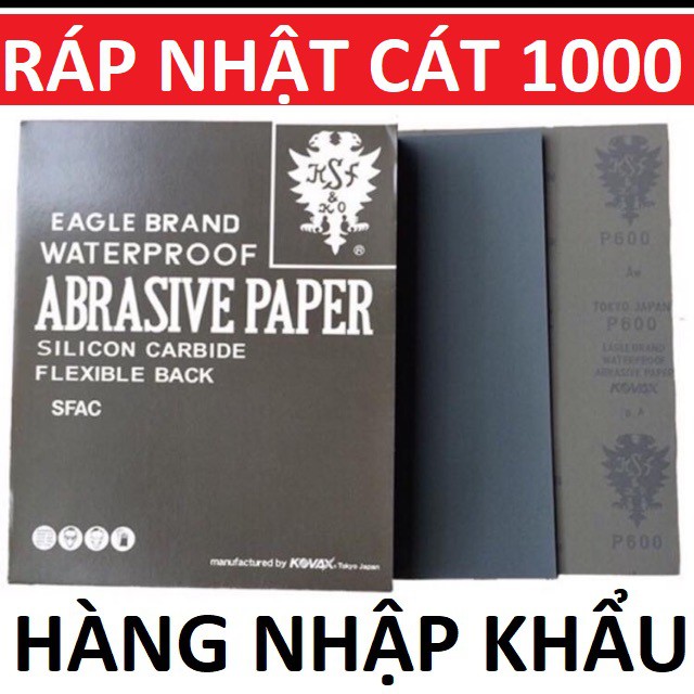 10 tờ giấy nhám Nhật 1000 đen , giấy ráp chà xe máy, ô tô KOVAX , Nhập khẩu Nhật Bản