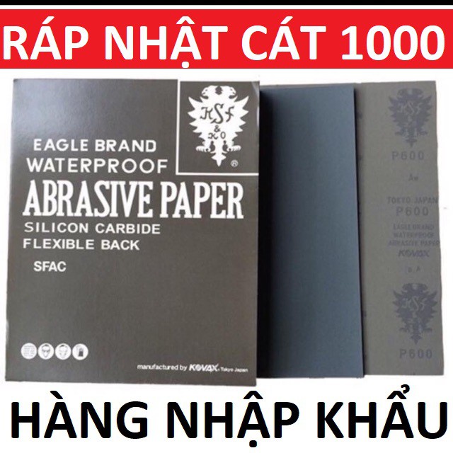 5 tờ giấy nhám Nhật 1000 đen , 5 tờ giấy ráp chà xe máy, ô tô KOVAX , Nhập khẩu Nhật Bản