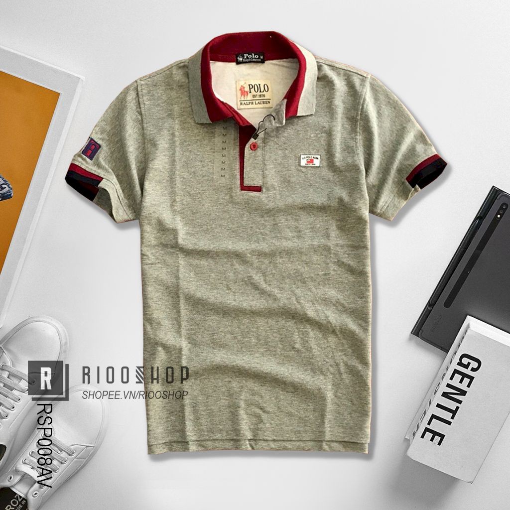 [XẢ KHO] Áo thun nam ngắn tay polo phối viền cao cấp RSP008AV - áo phông nam có cổ Riooshop | BigBuy360 - bigbuy360.vn
