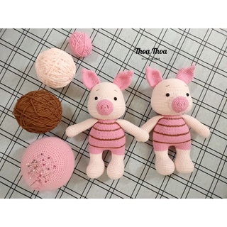 heo hồng bằng len _ piglet