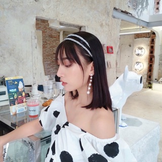 Bờm đôi đính đá sang chảnh