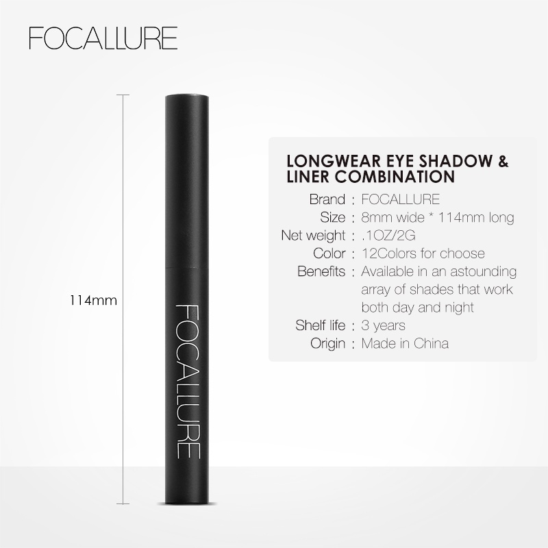 Phấn Mắt Dạng Bút FOCALLURE 2g Màu Nhung Mịn Tùy Chọn