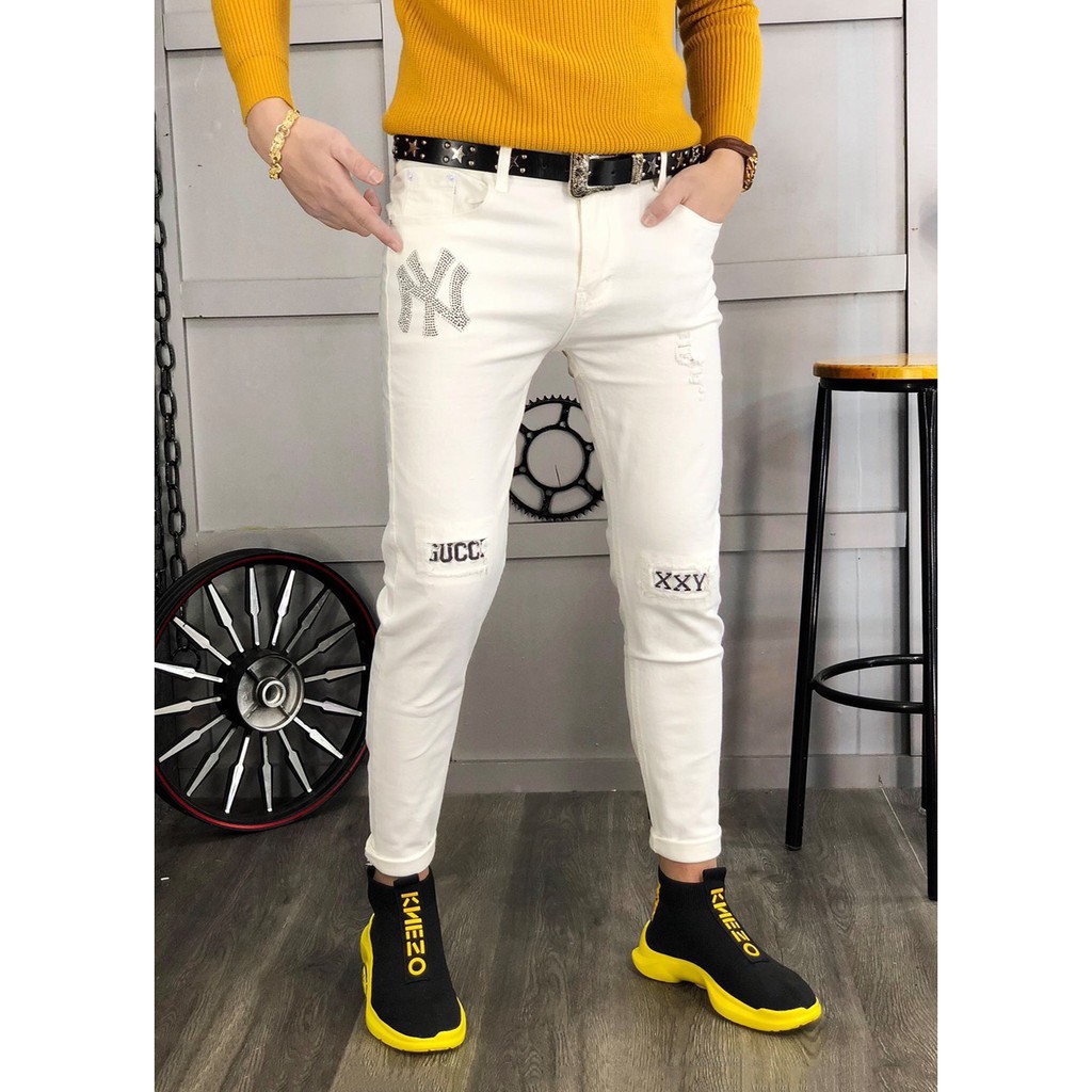 Quần Jean Nam cao cấp về trắng, đen đủ kiểu MASI1706202