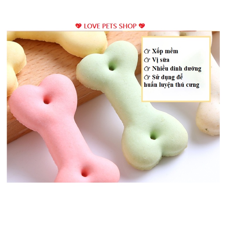 BÁNH THƯỞNG CHO CHÓ MÈO, BÁNH QUY SỮA CHO THÚ CƯNG &quot;MẪU MỚI&quot; - LOVE PETS SHOP