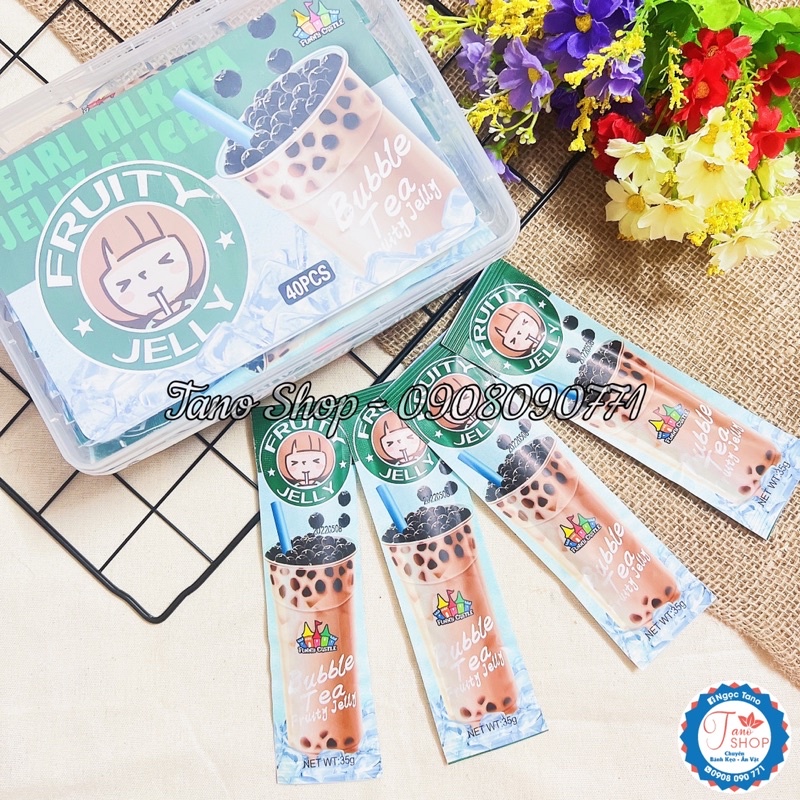 Một gói thạch Jelly vị kem / trái cây / trà sữa thơm ngon - Ăn vặt Tano