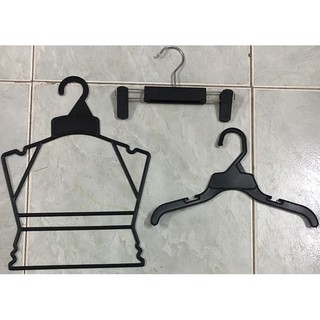 Combo móc nhựa trẻ em 60 bộ bé, 10 móc áo, 10 kẹp quần