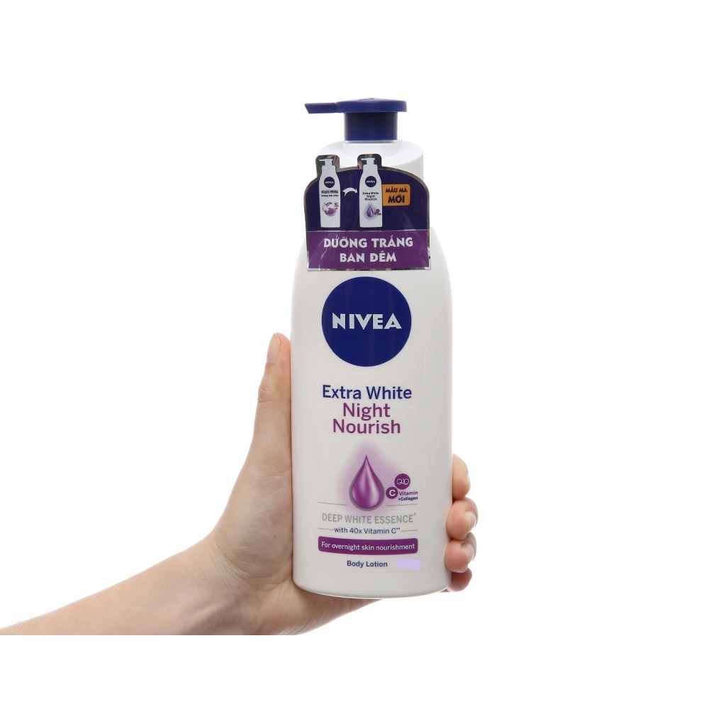 Sữa Dưỡng Thể Nivea Làm Sáng & Săn Chắc Da Ban Đêm Extra White Night Nourish Body Lotion 400ml (mẫu mới 350ml)